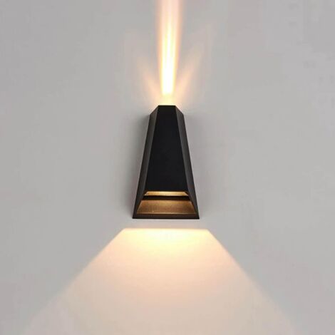 6W intérieur et extérieur universel, salle de bains miroir avant, LED miroir avant, noir, lumière blanche chaude (1/5)