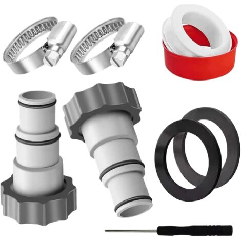 Adaptateur de Tuyau pour Piscine - Adaptateur De Pompe À Piscine 3,2 À 3,8 Cm,Pièces de Rechange pour Spa Fontaine et Contre-Lavage Débutants Professionnels Utilisateurs Domestiques (1/5)