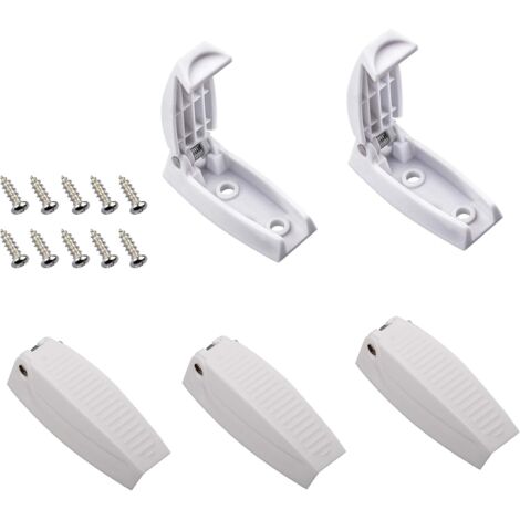 RV Door Holder, 5Pcs White Camper Door Holder, Keep The Baggage Door Open, for RV, Trailer, Camper Vans (1/5)