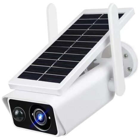 caméra de sécurité extérieure,Caméra de sécurité solaire extérieure batterie rechargeable caméra de surveillance à domicile sans fil WiFi avec détection de mouvement PIR, vision nocturne, au (1/5)