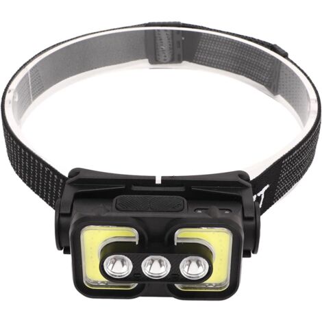 Lampe frontale rechargeable à LED, lampe frontale COB Flood Light, lampe de poche USB étanche pour vélo extérieur (1/5)