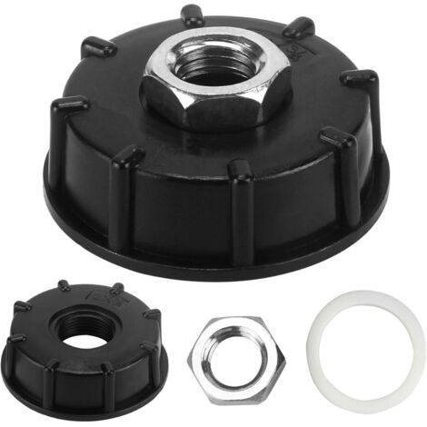 Adaptateur IBC S60X6, Filetage Grossier, Raccords de Bec de Valve en Acier Inoxydable, 3/4" Filetage Intérieur, pour Réservoir d'Eau et l'Irrigation de Jardin (1/5)