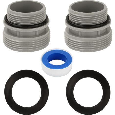 2 Pack 4560 Kit de Conversion de tuyau de piscine Compatible avec Intex adaptateur de tuyau de pompe de filtre de piscine adapté au Kit de Conversion Intex 40mm à 1 1/2 pouce (1/5)