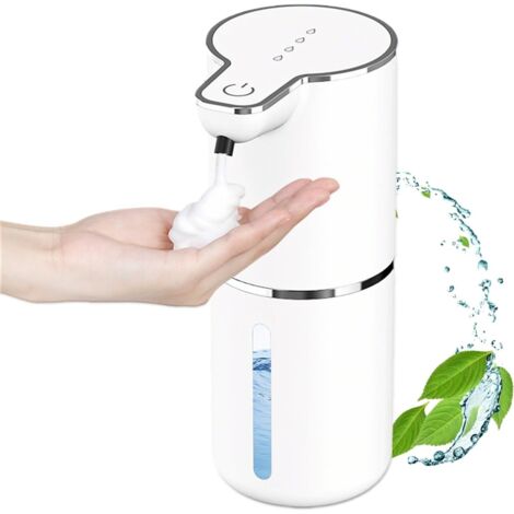 Distributeur de savon de mousse automatique sans contact Distributeur de savon monté sur mur Fonction réglable de mousse de 4 niveaux Convient à la cuisine, à la salle de bains (1PCS) (1/5)