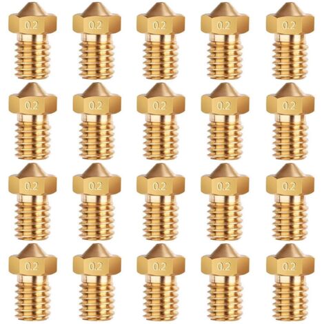 20pcs buse d'imprimante 3D buse en laiton 0,2 mm pour 1,75 mm e3d V5 - V6 filament imprimante 3D (1/5)