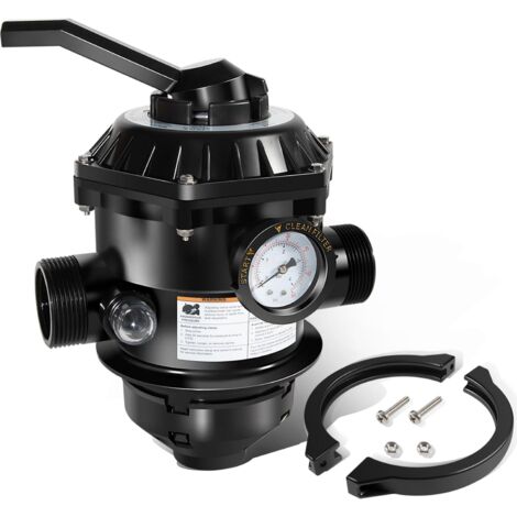 262506 Vanne de lavage multiport à 6 voies de 3,8 cm, convient pour les filtres de piscine et de spa (1/5)