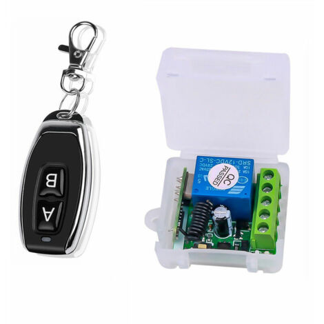 Smart Home 433Mhz 12V DC 1Ch Télécommande sans fil Relais émetteur-récepteur Télécommande universelle Module de commutation et émetteur RF Télécommandes 1527, Vert foncé, AB-1 (1/5)