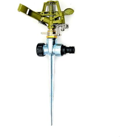 Arroseur à impulsion à impulsion en alliage de zinc rotatif à 360 degrés pour jardin, pelouse, arroseur de pelouse, pulvérisateur d'irrigation (1/5)