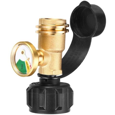 Adaptateur De RéServoir De Gaz, Indicateur De Niveau De Jauge De RéServoir De Propane DéTecteur De Fuite à Code Couleur Universel Pour Barbecue à Gaz à Cylindre RV Camper Heater QCC1 (1/5)
