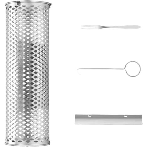 Cage de barbecue roulante panier de barbecue extérieur, grille de barbecue en acier inoxydable, 30 10cm (1/5)