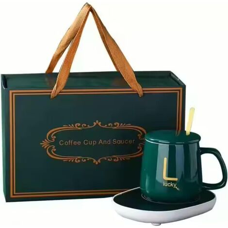 Tasse à café en céramique chauffée électrique (vert) (1/5)