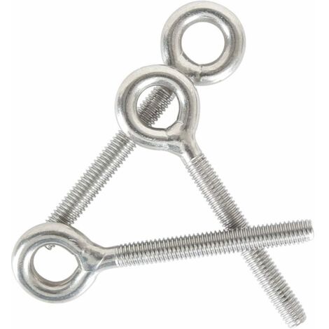 M5 Boulons À Oeil 304 Acier Inoxydable Boulon Anneau De Levage Soudés Fermés Vis À Œil De Tige De Vis À Vis Résistant À La Corrosion 10Pcs (1/5)