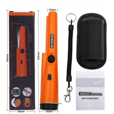 Nazalus-Vente chaude-Détecteur de Métaux Pinpointer, Metal Detector métal Pinpointer Accessoires de Détection de Pointeur de Métal Etanches à l'eau et à Balayage IP66 Etanches pour Chasse aux Trésors (1/5)