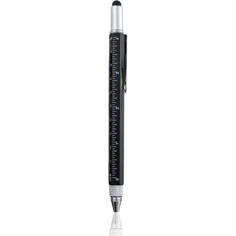 Gadgets multifonction 6 en 1 pour homme, ingénieur de bureau, menuisier, charpentier, outil de construction Noir (1/5)