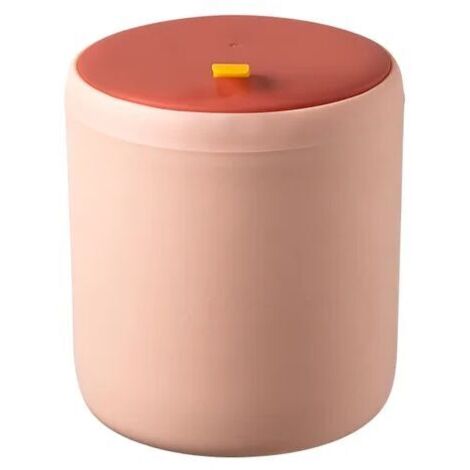 Mini Poubelle Poubelles De Bureau Panier À Ordures Maison Table En Plastique Poubelle Fournitures De Bureau Poubelles Divers Baril Boîte Rose (1/5)