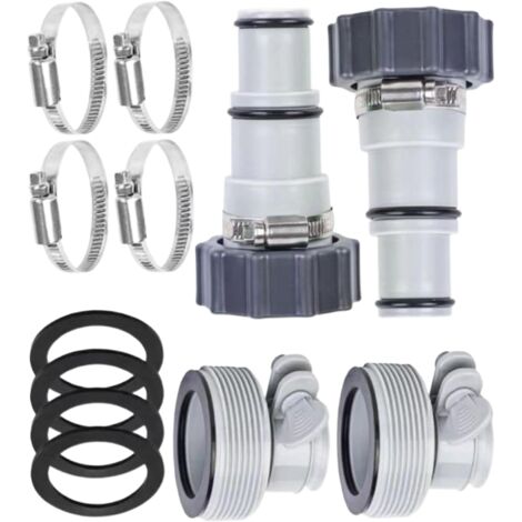 Raccord De Tuyau De Pompe À Piscine, Adaptateur De Pompe À Piscine 3,2 3,8 Cm, Pièces de Rechange pour Spa Fontaine et Contre-Lavage Débutants Professionnels Utilisateurs Domestiques (1/5)