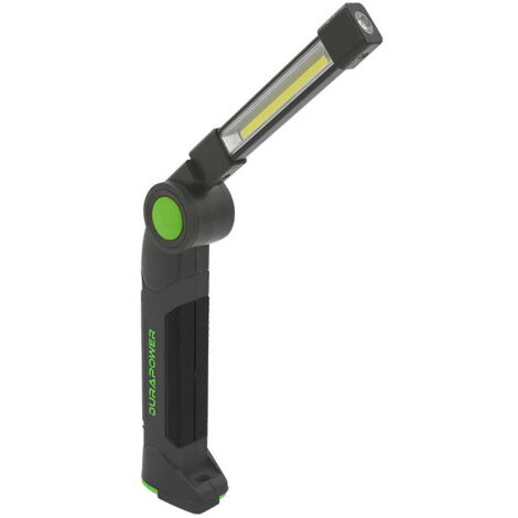 150.4313 - Baladeuse LED COB 300 lumen - Eclairage latéral + frontal - Puissante et pratique - Inclinable - Station charge micro-USB ou secteur - Aimantée et crochet pour main libre - IP 20 (1/5)