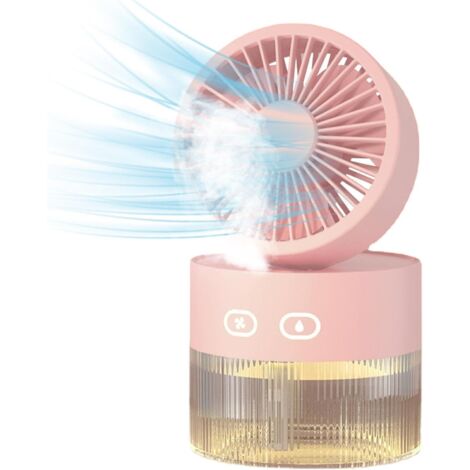 Ventilateur De Bureau, Ventilateur De Refroidissement De Bureau, Ventilateur De Refroidissement De Bureau Portable, Ventilateur De Brumisation Pliable Et Rechargeable Avec 3 Niveaux