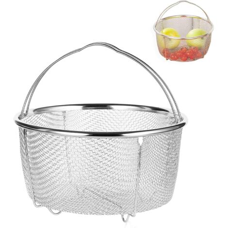 Panier à Vapeur, Panier Vapeur,Panier à Vapeur Pour Légumes En Acier Inoxydable, Panier à Vapeur Pour Légumes Avec Poignée Pour la Cuisson,Panier à Passoire En Maille En Acier Inoxydable(18cm) (1/5)