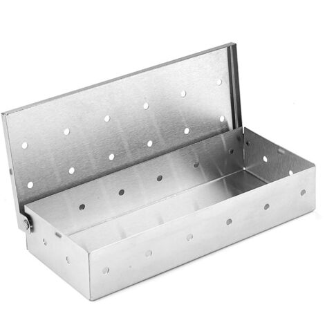 Boîte de Fumage Universelle - Fumoir pour Barbecue - Fumage au Bois pour Saveur Fumée - Convient pour Barbecues à Gaz, Charbon et Électriques - Acier Inoxydable (1/5)