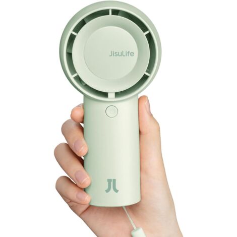 Ventilateur Turbo Portable [16H Max] Mini Ventilateur Portable Portable, Ventilateur Personnel Rechargeable USB 4000mAh, Petit Ventilateur de Poche à Piles avec 5 Vitesses - Vert