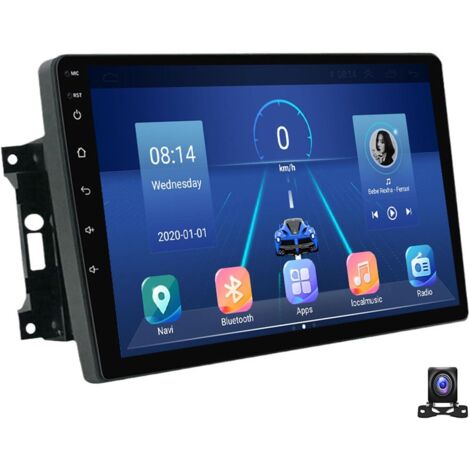 Autoradio Android 9 pouces avec GPS – Compatible Jeep Wrangler 2007-2018 – Carplay, Android Auto, Bluetooth 5.0, DSP, caméra de recul AHD (1/5)