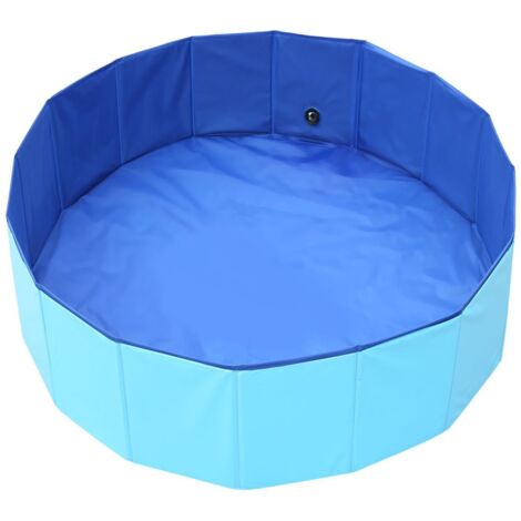 Piscine pour Chien Bassin de Baignade Animaux de Compagnies Pliable Bain Baignoire pour Grand pour Chien Baignoire en PVC Resistant d'Été Extérieur ou Intérieur (120 x30cm) (1/5)