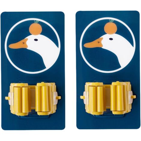 Support de balai adhésif pour salle de bain, accessoires de maison, support de rangement pour balai pour dortoir, hôtel, garage, buanderie, salle de bain, cuisine-2pièce (1/5)