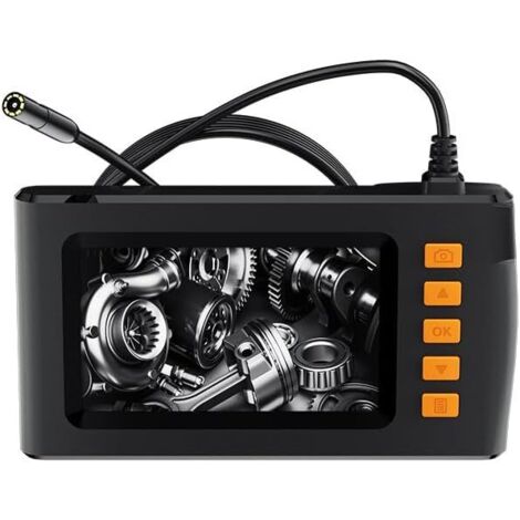 Endoscope Industriel,caméra d'inspection à Double Objectif IPS de 4,3 Pouces,caméra Serpent étanche IP67 avec 8 lumières LED,adaptée à l'entretien Automobile,à l'inspection des Machines industrielles (1/5)
