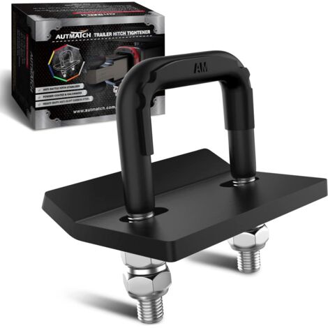 Pince de Serrage Anti-cliquetis, stabilisateur d'attelage Robuste pour attelages de remorque de 3,2 cm et 5,1 cm, isolateur en Caoutchouc et Double revêtement Anti-Rouille, Noir Mat (1/5)