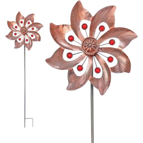 Moulin à vent cinétique 3D en métal pour terrasse, pelouse et décoration de jardin (1/5)