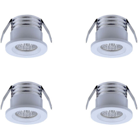 Lot de 4 mini spots LED encastrables 3 W – Lumière blanche froide 3000K – Angle de faisceau 20-30° – IP 22 pour intérieur (1/3)