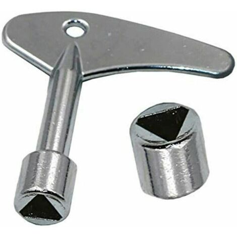 Lot de 2 clés triangulaires de 9 mm avec interrupteur à clé triangulaire pour ascenseur éctrique à gaz d'urgence (1/5)