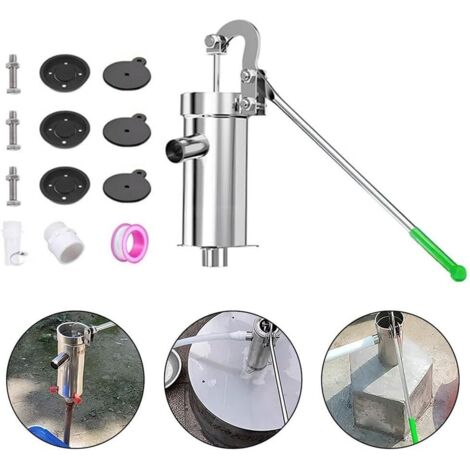 Pompe à eau manuelle en acier inoxydable pour une extraction efficace de l'eau des puits et une construction robuste (pompe) (1/5)