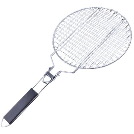 Filet de cuisson en acier inoxydable BBQ de poulet de vache rond, amovible brûlé, 28 28 1.8cm (1/5)