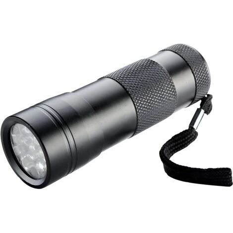 Lampe de poche UV à lumière noire, mini lampe de poche d'inspection portative à 12 LED 395 nm pour détecter les taches d'urine de chien, les punaises de lit et les scorpions (1/5)
