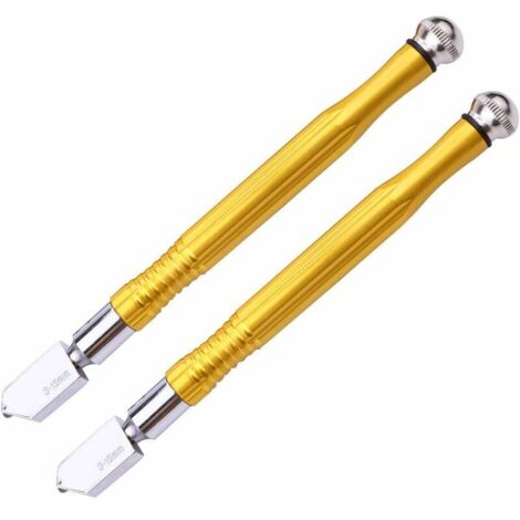 Coupe-verre Carbure de Tungstène Profession Carbure Cémenté Glass Cutter 3-15mm pour Carreaux de Verre, Miroir et Céramique 2 pièces (1/5)