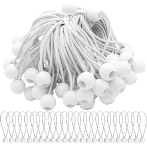 Lot de 100 tendeurs élastiques 150mm – Caoutchouc haute qualité – Capacité d'expansion 300mm – Pour bâches, tentes et bannières (1/5)