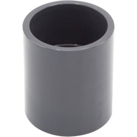 Manchon PVC manchon adhésif 40 mm, manchon PVC avec 2 connecteurs, rond, noir (1/5)