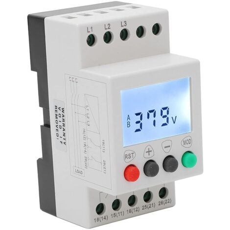 Protecteur de séquence de tension et de phase Relais de séquence de surveillance de la tension à 3 phases Protecteur de surtension et de sous-tension à 4 fils AC 208 à 480V pour machine-outil (1/5)