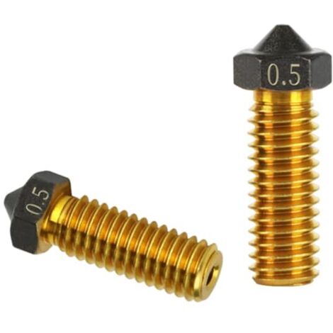 2pcs accessoires pour imprimante 3D Volcano - buse en laiton volcanique 0.5 / 1.75mm sans tête anti - brossage (1/5)