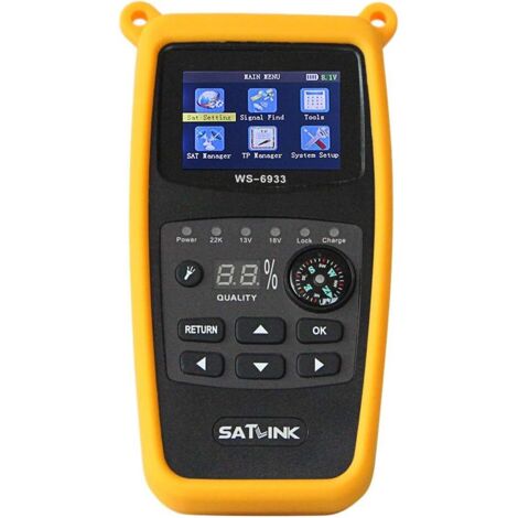 WS6933 Pointeur Satellite pour Transpondeurs DVB-S/DVB-S2 HD Noir