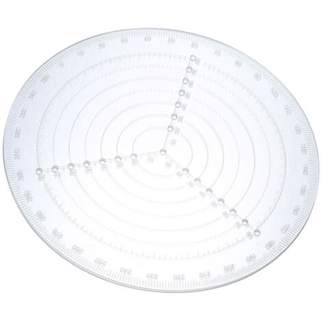 Centre Round Finder Compass Acrylique Transparent Tour Outil Centrage Calibre Cercle Pour Dessiner Des Cercles De Bois Cercles De Giration Lathe Outil De Travail Diametre, Transparent (1/5)