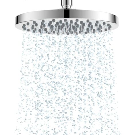 Tete de Douche Pluie, 8 Pouces (20x20cm), Pommeau de Douche Fixe Carrée Anti Calcaire, Pomme de Douche en Acier Inoxydable et Haute Pression, Angle Réglable et Pivotant, Chrome (1/5)