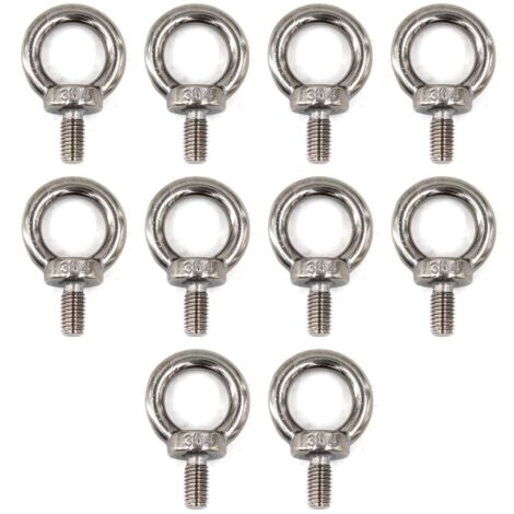 Lot de 10 vis à anneau de levage en acier inoxydable 304 – M5 – Résistance à la corrosion pour environnements humides - 10pcs (1/5)