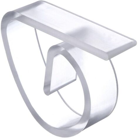 Porte-nappe en plastique transparent, porte-nappe de pique-nique pour fête en plein air, porte-nappe pour la maison (48 pièces) (1/5)