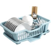 Large capacité Dish Rack, Kitchen Counter Dish Rack, Dish Draining Rack for Kitchen, Tool Holder Dish Rack, Double-Layer Drying Rack, Dish Drainer for Countertop