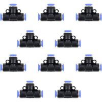 10 Pièces Connecteur Pneumatique Raccords de Tuyau Raccord Rapides 6mm Raccords Rapides Pneumatiques