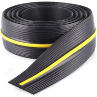 Joint de seuil en caoutchouc EPDM 3m – Antidérapant avec bande jaune – Pour porte de garage basculante ou standard – Étanchéité optimale
