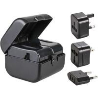 4 Sets Travel Adapter Voltage Converter, Universal Travel Plug All-in-One Adapter with EU USA UK AU Plug Global Travel Power Charger Socket Converter